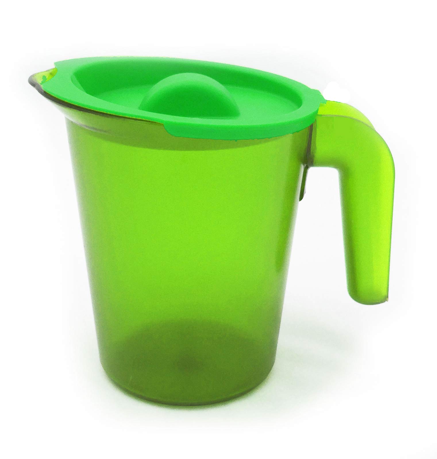 Roltex Small 500ml Frosted Coloured Jug with Lid Unbreakable Plastic (Green)