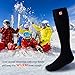Electric Heated Socks Kit Unisex Warm Thermal Socks Rechargeable Battery Foot Warmers Winter Ideal Gift for Men & Women perfect for Indoor Outdoor Sport Fishing/Hiking/Sleeping Medium Size (Black)