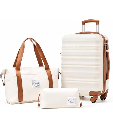 Amazon.com: LONG VACATION Luggage Sets, 3 Piece, 20 Inch Carry On