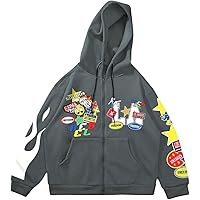 Hp Hop Y2K Graphc Zp Hoodes Streetwear für Männer - black / XXXL