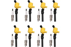 LCWRGS Set of 8 DG508 Ignition Coils and SP479 Spark Plugs For 5.4 V8 1998 1999 2000 2001 2002 2003 2004 Ford Expedition F150 F250 F350 Mercury Grand Marquis FD503
