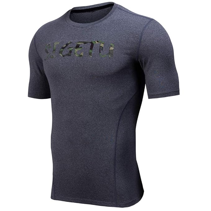 AHAYAKU Herren New Elastic Schnell trocknendes, enges GarHerrent Training Luftdurchlässige, Kurze Ärmel