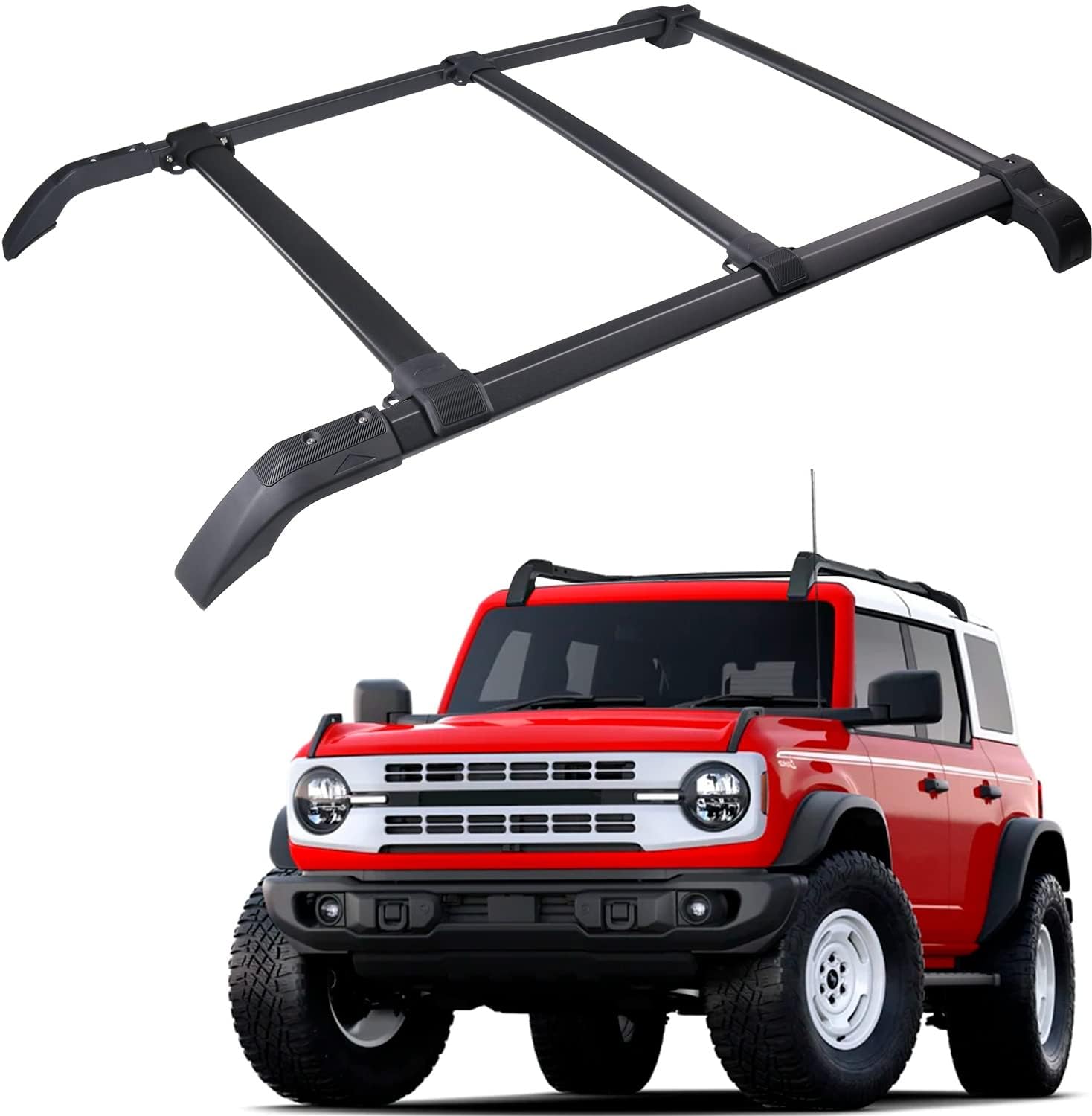 Photo 1 of Wonderdriver Roof Rack Cross Bars 5PCS Compatible with Ford Bronco 2021 2022 2023 2024 2025 2026, Hard TOP 2Door & 4Door (Not for Bronco Sport), Aluminum Crossbars Rooftop Cargo Luggage Carrier