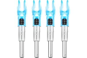 DEEPOWER X Lighted Nocks for Arrows .204”/.233”/.244”/.246” with ON/Off Switch with H, S, GT Bushings