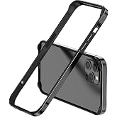 AOPNN New Aluminum Frame Metal Bumper Frame Slim Hard Case Cover for iPhone 14 Pro max, Metal Frame Armor with Soft Inner Bumper, Raised Edge Protection (Black, for 6.7" iPhone 14 pro max)