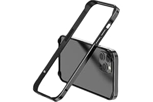 AOPNN New Aluminum Frame Metal Bumper Frame Slim Hard Case Cover for iPhone15 Pro, Metal Frame Armor with Soft Inner Bumper, Raised Edge Protection (Black, 6.1" iPhone 15 pro)