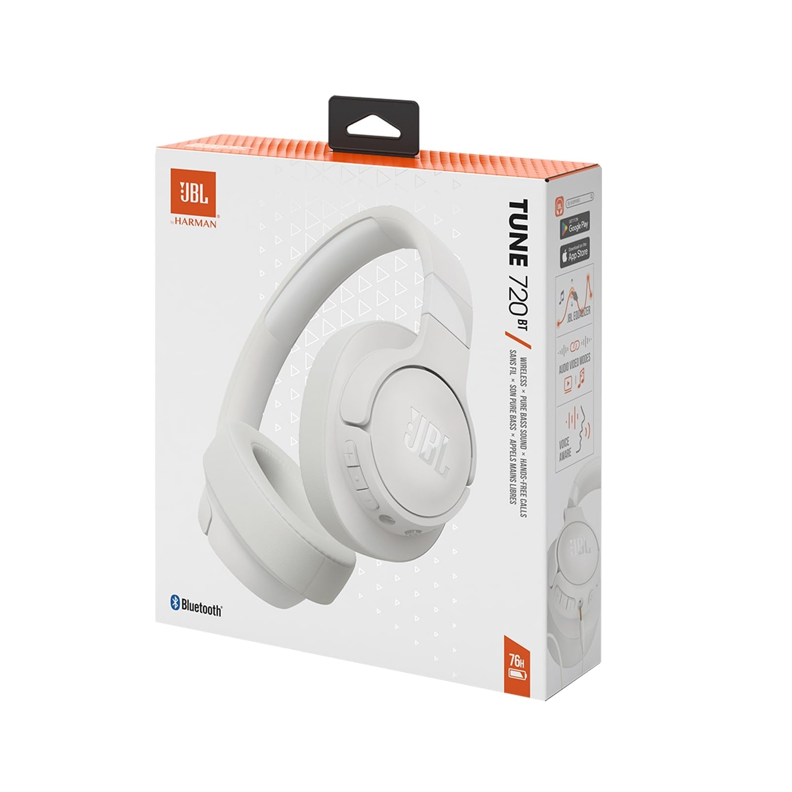JBL Tune 720 BT Wireless Over-Ear-Kopfhörer – Mit JBL Pure Bass Sound, Bluetooth und leichtem, faltbarem Design – Bis zu 76 Stunden Musikwiedergabe – Weiß 9