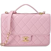 WHAT GOES AROUND COMES AROUND Women's Pre-Loved Chanel Pink Caviar Top Handle Flap Bag