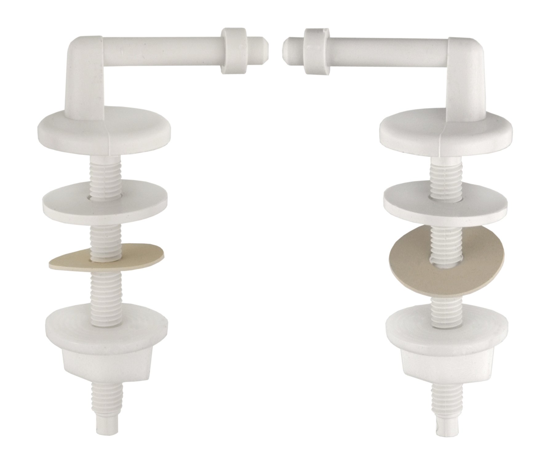 CORNAT TEC364999 Toilet Seat Hinge with Mounting - Clear