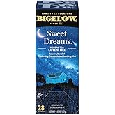 Bigelow Sweet Dreams Herbal Tea 28-Count Box (Pack of 1) Relaxing Blend of Chamomile &amp; Mint Caffeine-Free Nighttime Herbal Tea in Individual Foil-Wrapped Bags