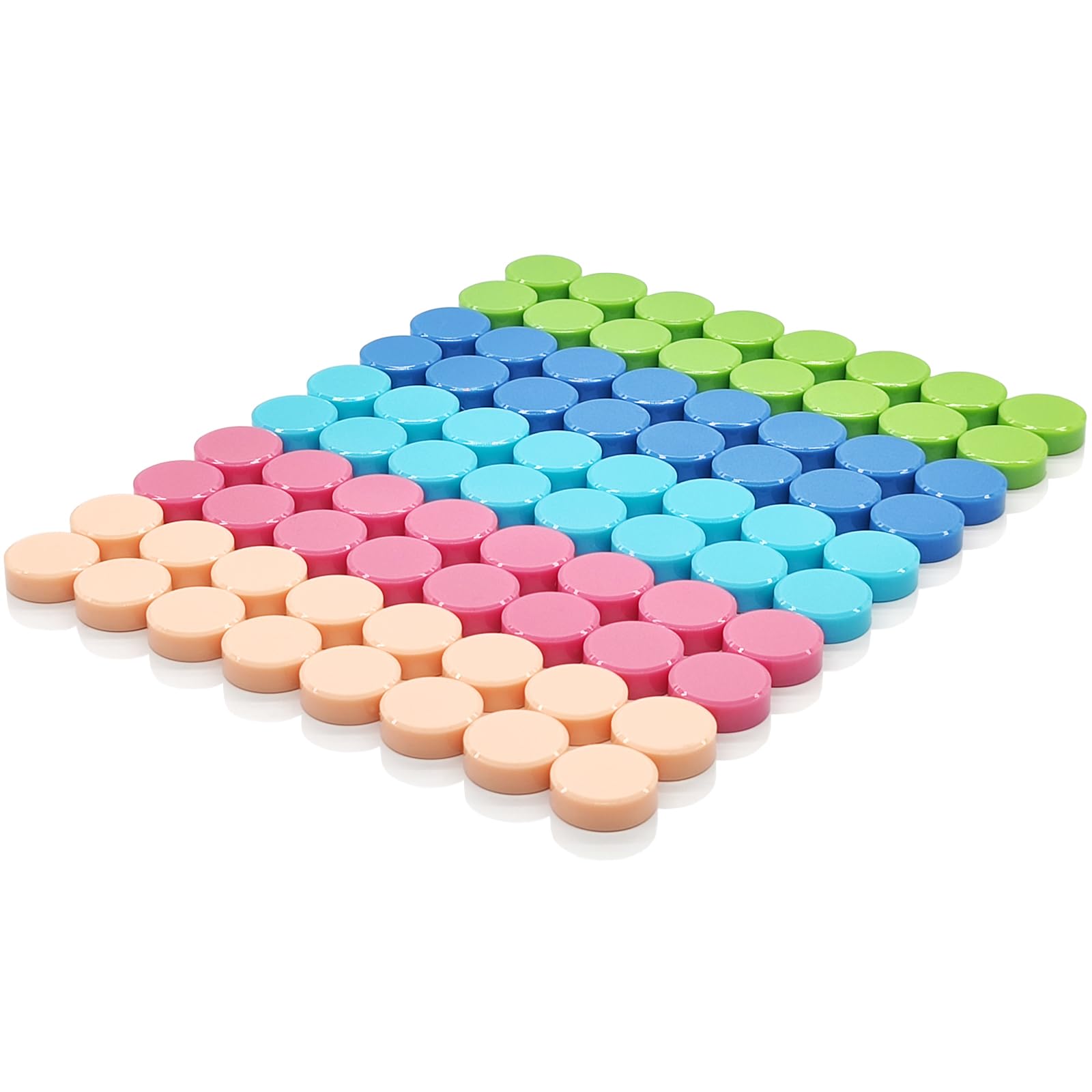ZDZBLX Fridge Magnets, 80 PCS Mini Round Strong Magnet in 5 Colours, Heavy Duty Whiteboard Magnets, Small Cute Magnets for Fridge, Crafts, Notice Board, Office & Home, Refrigerator Magnet for Adults