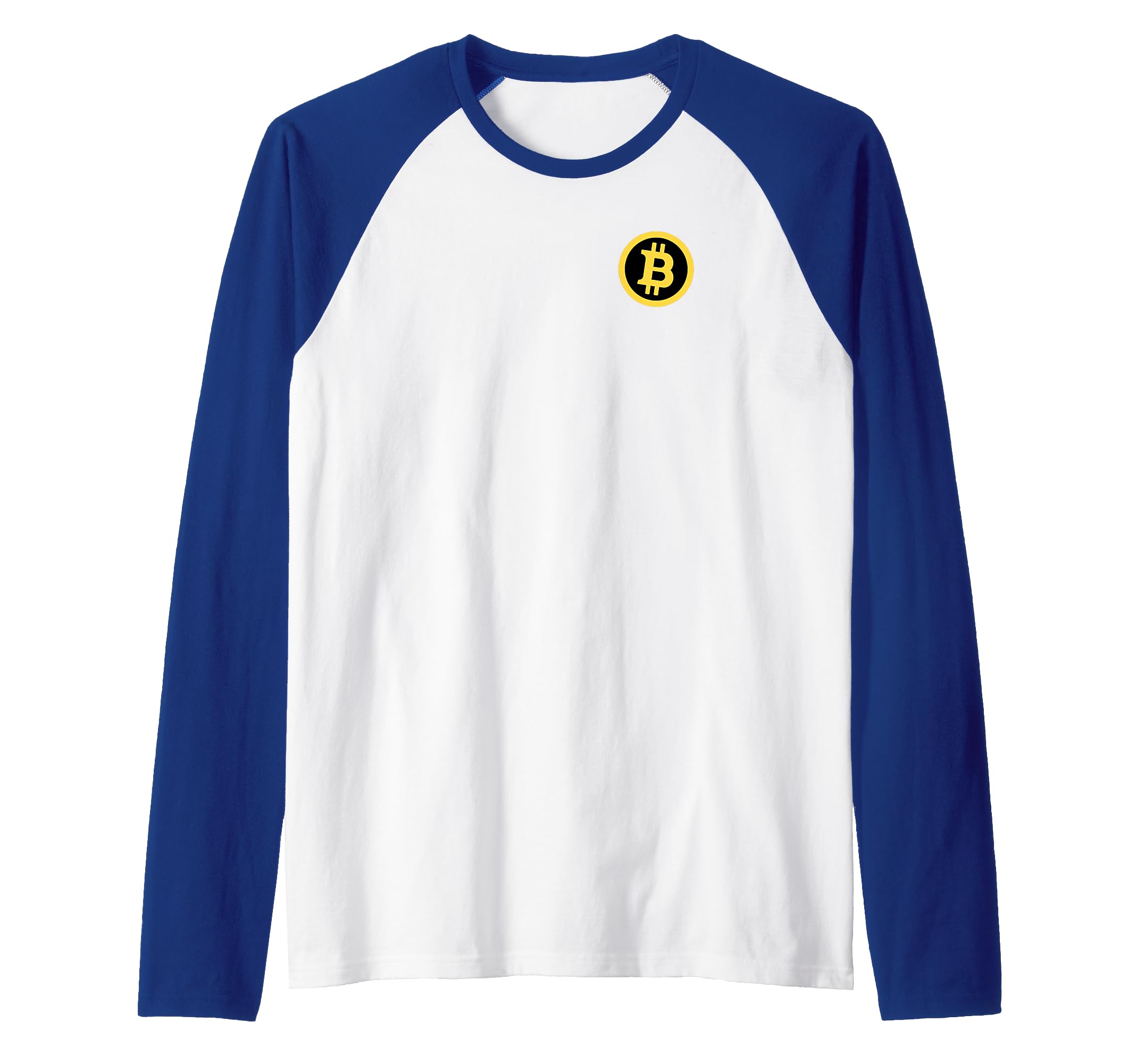 Bitcoin Crypto Digital Coin Pocket Logo Raglan Baseball Tee