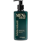 Bade Natural Men’s Garage Body Wash – 10.14 fl oz (300 mL) – Revitalizing & Purifying Shower Gel for Men with Aloe Vera – Citrus & Woody Scent – Gentle Cleansing, Hydrating, Sulfate-Free