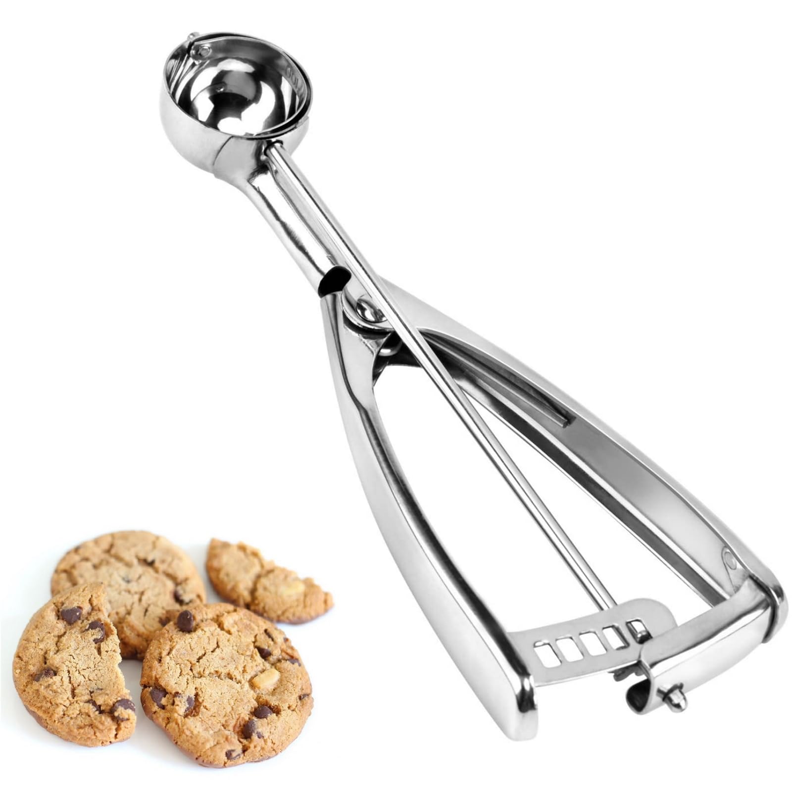 Photo 1 of Cookie Scoop, 18/8 Stainless Steel Cookie Scooper, Cookie Scoops for Baking, 1Tbsp/15 ml/0.5oz Cookie Dough Scoop, Ice Cream Scooper with Trigger Release, Cookie Scooper for Baking (#60)…