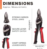 D.A.Y. Republic Aviation Tin Shears 10" - Carbon Steel Metal Cutters view 2