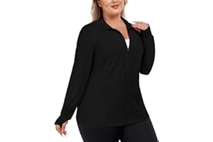 FOREYOND Womens Plus Size UPF 50+ Sun Protection Jacket Lightweight Zip Up Hoodie Cooling Long Sleeve Sun Shirts Workout