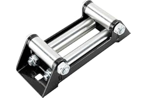 YaeKoo Winch Roller Fairlead 6" (152MM) Mount 4000-5500 LBs Bolt Pattern for Steel Cable ATV/UTV Winches