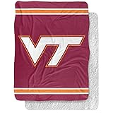 Virginia Tech Blanket, 60"x80" Primary Logo Stripes
