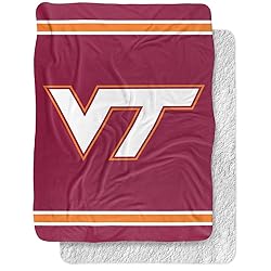 Virginia Tech Blanket, 60"x80" Primary Logo Stripes