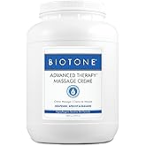 BIOTONE Advanced Therapy Massage Creme, Hypoallergenic and Fragrance-Free, Ideal Glide and Workability, Less Reapplications, Non-Greasy Finish