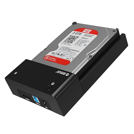 ORICO 2,5' 3,5' Festplatten Dockingstation Gehäuse, USB 3.0, eSATA, für 2,5 und 3,5-Zoll HDD und SSD mit SATA, Hochgeschwindi