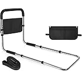 Bed Rails for Elderly Adults, Assist Safety for Seniors with Storage Pocket & Non-Slip Handle, Bed Side Rail Bed Rails Withou