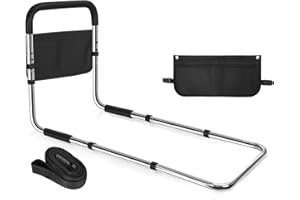 Bed Rails for Elderly Adults, Assist Safety for Seniors with Storage Pocket & Non-Slip Handle, Bed Side Rail Bed Rails Withou