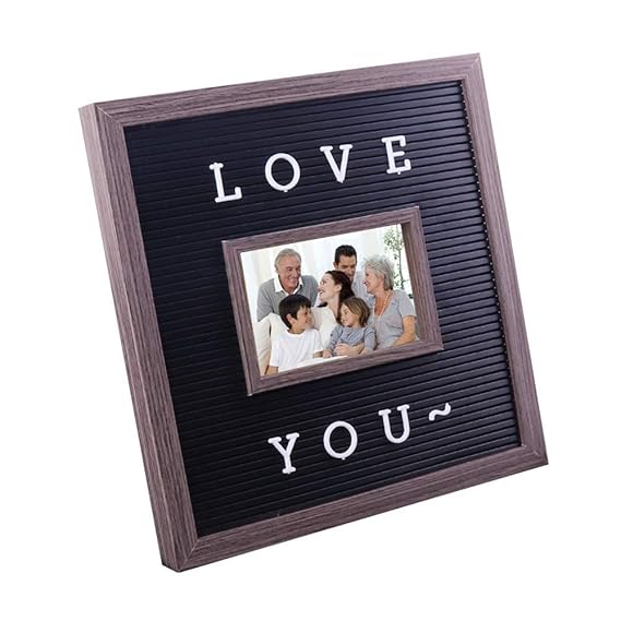 Plastic Letter Board (12" x 12") Inlay Photo Frame Set