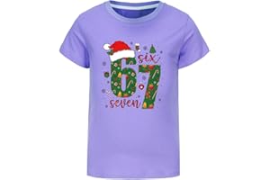GXTBJSW 67 Meme X mas Kids Christmas T-Shirt Cotton Cartoon Print Tee for Boys & Girls Festive Xmas Party Shirt