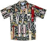 RJC Boy's Surfboard Galore Hawaiian Shirt Navy Blue 12