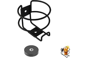 Magnetic Cup Holder Black 8.8 x 9.1 x 8.6 cm with 50lb Strong Magnet 304 Stainless Steel Rustproof Drink Mount for Tractor Mo