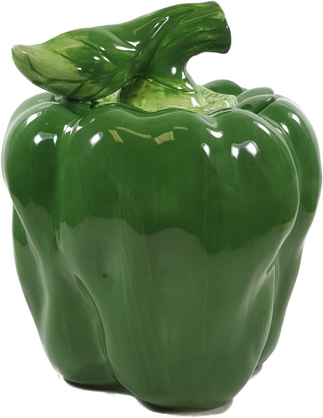 Bell Pepper Ceramic Cookie Jar Large Green Amazon.co.uk Kitchen & Home