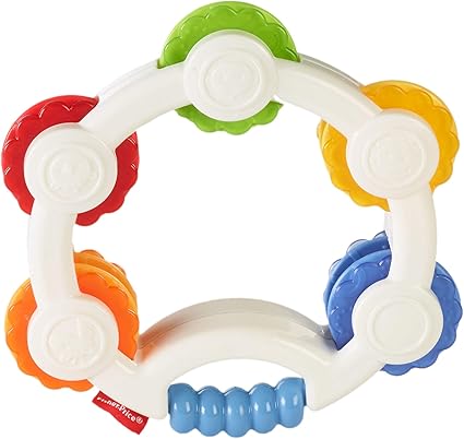 Fisher Price Mon Premier Tambourin Jouet Bebe Avec Miroir Et Pieces Colorees 3 Mois Et Plus Blt37 Amazon Fr Bebes Puericulture