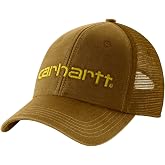 Carhartt Men's Canvas Mesh-Back Logo Graphic Cap