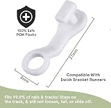 Smith’s 50x Glider Hooks White Plastic Curtain Sliders 100 Pack view 3