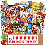 The Snack Bar - Snack Care Package (40 count) - Variety Assortment with American Candy, Fruit Snacks, Gift Snack Box for Lunc