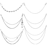 Fourluoo 6 Pcs Pant Chains Layered Wallet Chain for Men Women Skull Pearl Chain Jean Accessories Fashion Metal Keychain