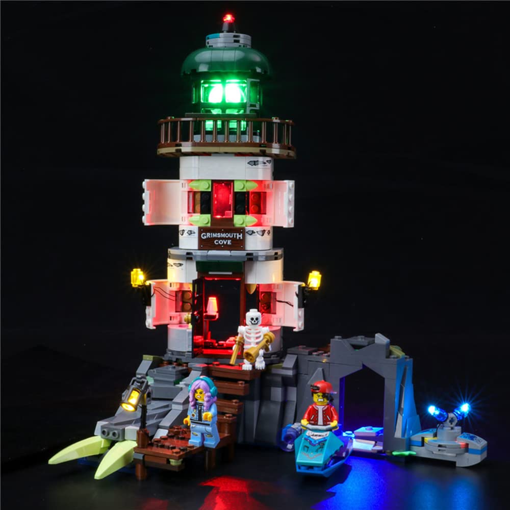 GEAMENT LED Light Kit Compatible with LEGO The Lighthouse of Darkness - Lighting Set for Hidden Side 70431 Model (Building Set Not Included)