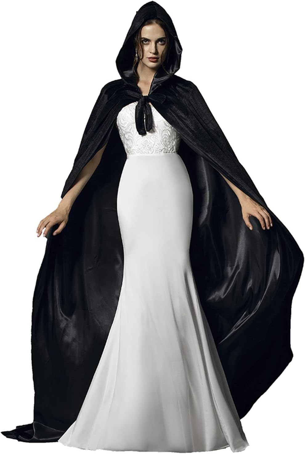 Unisex Halloween Capes Hooded Cloak Velvet Capes Christmas Cosplay Costumes Cape