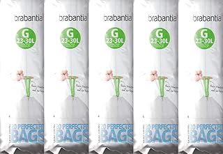 Brabantia Müllbeutel, extra stark, G-Größe, 23–30 Liter, 5 Pack je 20 Stück