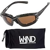 WYND Blocker Polarized Motorcycle Riding Sunglasses Sports Wrap Glasses