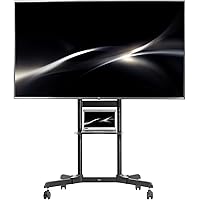 VIVO Mobile TV Cart for 55 to 100 inch Screens up to 165 lbs, LCD LED OLED 4K Smart Flat and Curved Panels, Rolling Stand wit