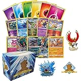 200 Pokemon Card Lot - 100 Pokemon Cards - Legendary GX Rare - Rares - Foils - 100 Pokemon Energy Cards! Pokemon Figure! Includes Golden Groundhog Storage Box!