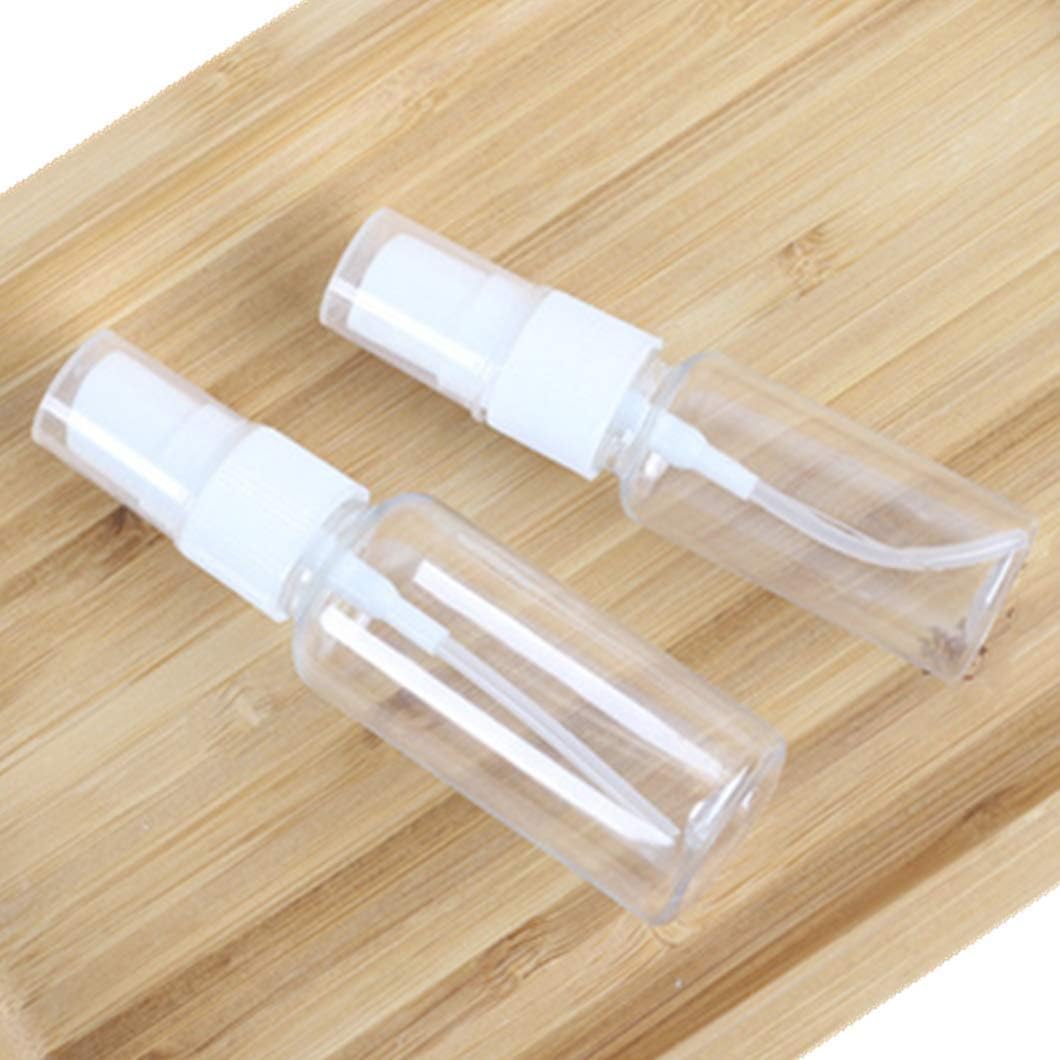 OPOB 0.17oz-8.45oz Clear PET Spray Bottles with Black Fine Mist Sprayer - Reusable Empty Plastic Bottles for for Essential Oils, Travel, Perfumes (1.69oz(50ml),5pack)