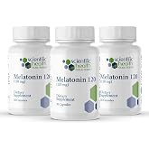 Scientific Health Solutions Melatonin 120mg High Dose Sleep Aid (3 Pack) | Single Capsule High Dose Melatonin Sleep Aid for Adults | Extra Strength, Non-Habit Forming | Vegan, Non-GMO, Made in USA
