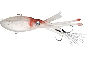 Nomad Design Squidtrex Fishing Lure with Patented Technology Vibration Design - TPE Soft Plastic, BKK Assist Hooks, Squid Lure
