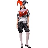 Wildarms Clown Costume for Adults, Anime Costume Halloween Cosplay Jumpsuit Tights Bodysuit Stage Costumes for Women