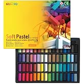 MUNGYO Soft Pastel Set &ndash; 64 Vibrant Colors for Artists | Smooth &amp; Blendable | Square Shape