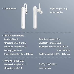 Producto: QCY A1 Single Ear Cell Phone