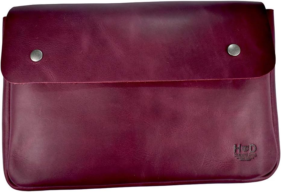 Hide & Drink, Vintage Leather Folder Document Holder, File Case, Document Portfolio, Office & Work Essentials, Handmade Includes 101 Year Warranty :: Sangria
